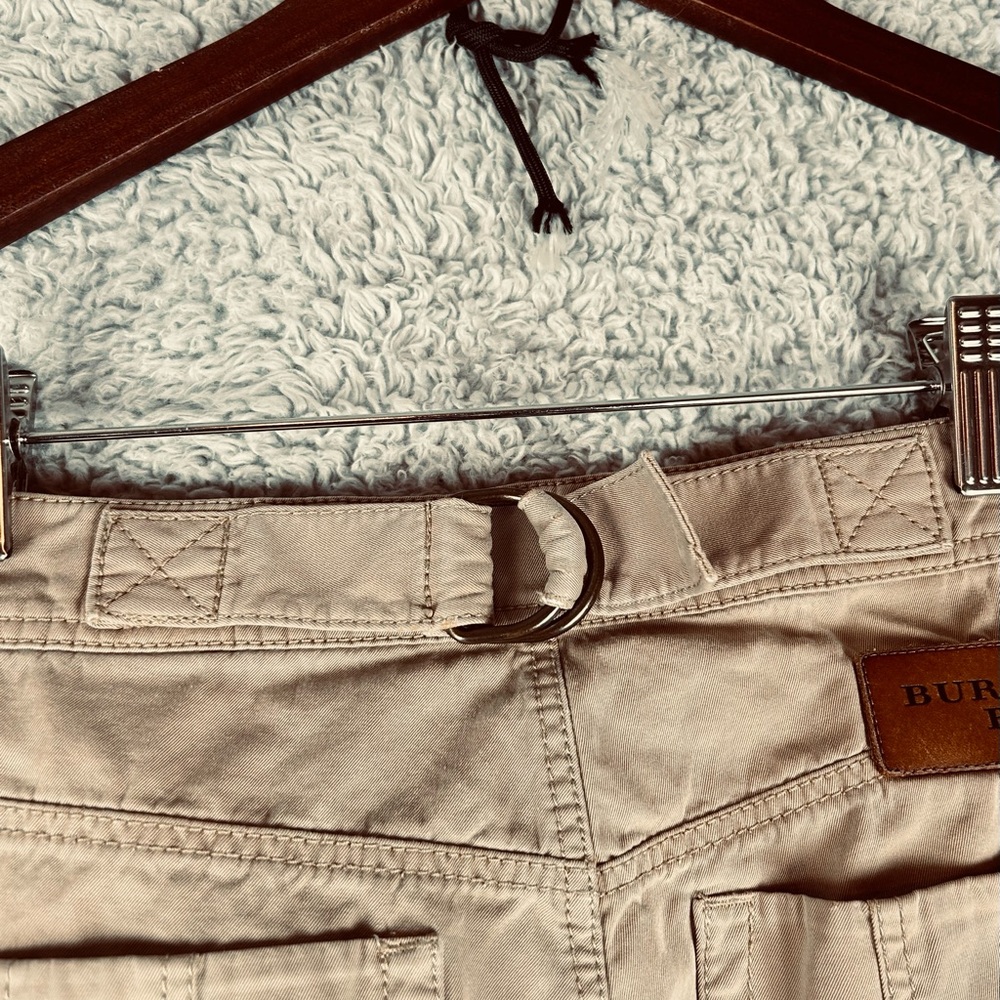 Burberry Brit Cotton Khaki Pleated Zip Fly Pants Size 2 - Picture 8 of 16